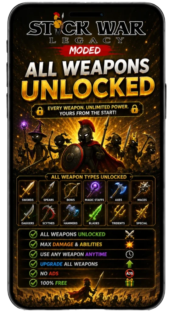 Stick-War-Legacy-All-Weapons-Unlocked