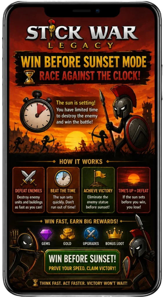 Stick-War-Legacy-Win Before Sunset Mode