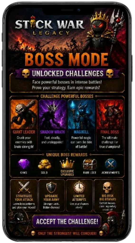 stick war legacy boss mode image