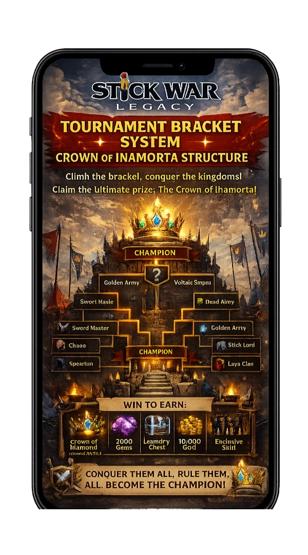 stick war legacy tournament bracket system crown of inamorta image