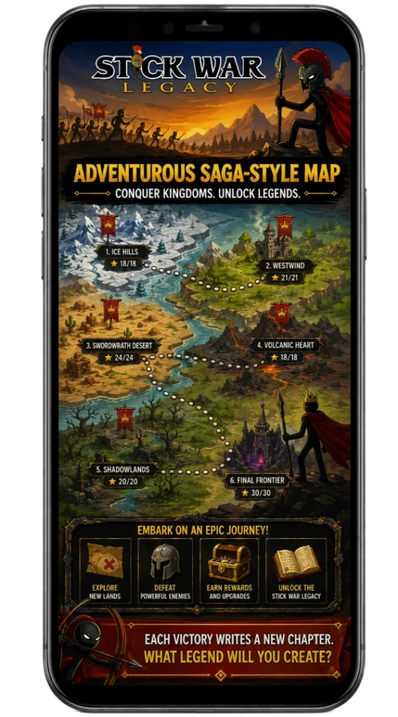 stick war legacy saga style map image